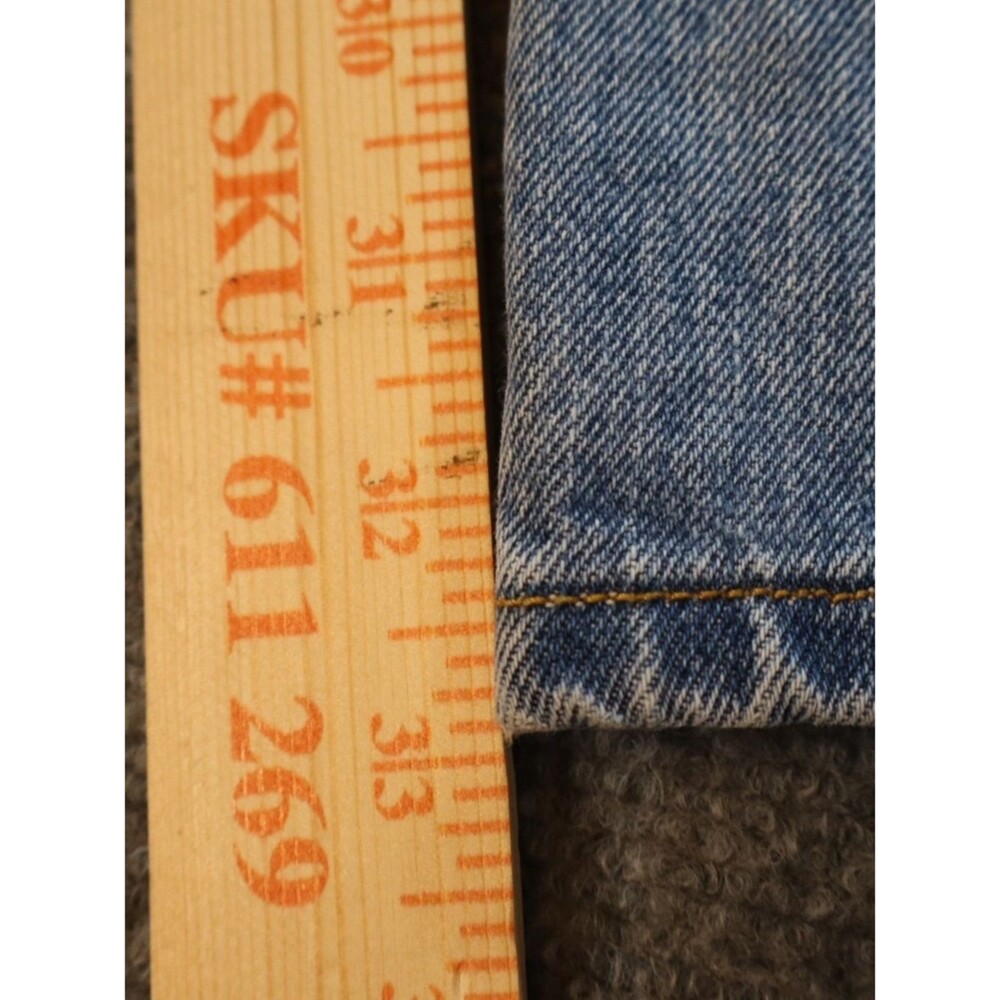 Levi’s 501 Jeans Mens 40x34 Light Wash Denim Straight Leg Button Fly Classic - Picture 5 of 7